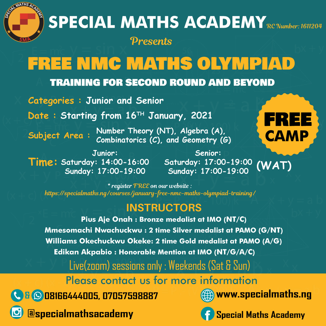 January Free NMC Maths Olympiad Training